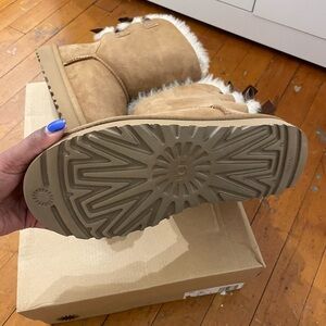 UGG Tan Kids Boots with Fur Lining